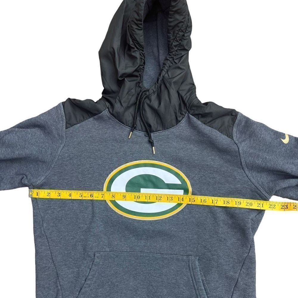 NFL TEAM APPAREL NIKE GREEN BAY PACKERS Grey Drawstring Hoodie Size Medium - Picture 9 of 11
